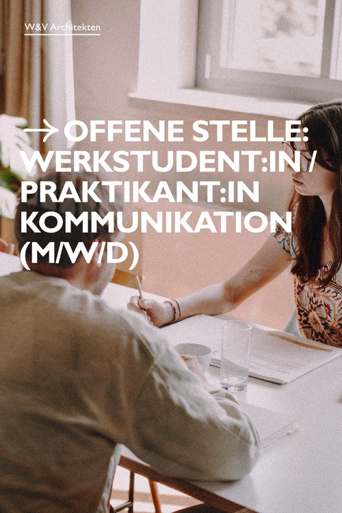 Werkstudent:in / Praktikant:in Kommunikation