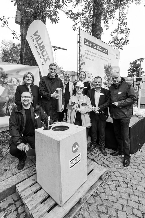 Grundsteinlegung für neue 91 Wohnungen in der Wunderlichstraße